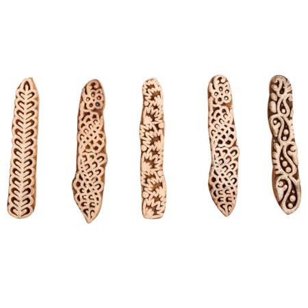 Set of 5 Piece New Mix Wooden Printing Block